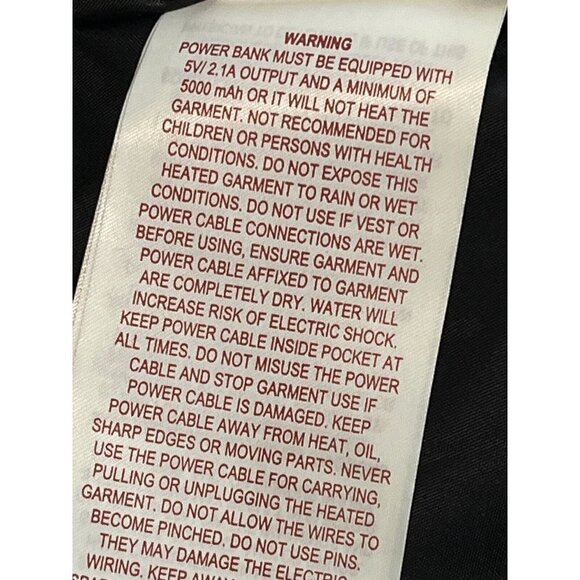 Trimark Heat Panel Puffer Vest Mens Small Black Shefford Power Heated Warm NEW - Picture 11 of 15